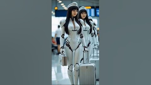 Future Flight Attendants? AI Robots Take Over Airports! 🤖✈️ #ai #robot #shorts #youtubeshorts