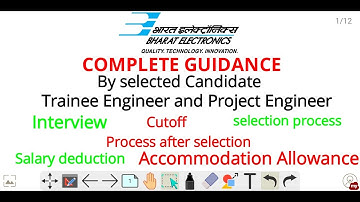 BEL Trainee Engineer Project Engineer all doubt clear and complete guidance Cutoff selection process