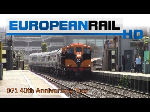 Iarnród Éireann Irish Rail 071 Locomotive 071 CIE 40 Years Livery + Cravens pass Drumcondra Iarnród Éireann Irish Rail 071 Locomotive 071 CIE 40 Years Livery + Cravens pass Drumcondra