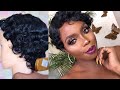 HOW TO STYLE SHORT HAIR| MESSY CURLS AND FINGER WAVES.