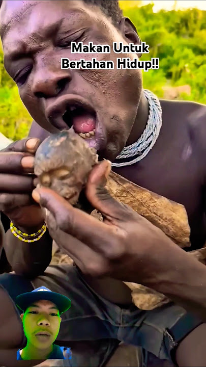 ORANG PEDALAMAN LAGI SANTAI MAKAN KEPALA MONYET !! #africa #villagelife #bushman #food #hadzabe