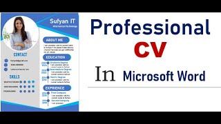 How To Create CV In MS Word Free In 2023|Create Resume | CV Kaise Banate Hain Urdu/Hindi