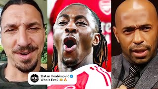 FAMOUS REACTION ON EBERE EZE SCORES HAT-TRICK | Arsenal 4-1 Tottenham
