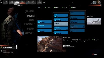 Ghost Recon® Wildlands Skill Tree update with some Breakpoint Skills