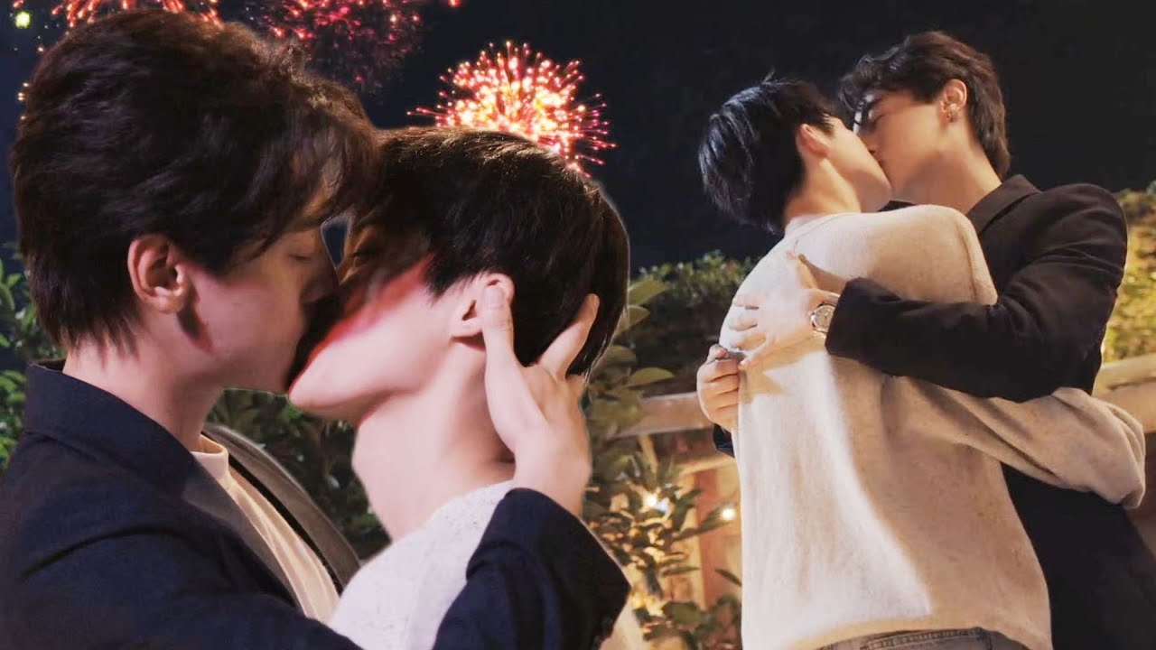 Верхний дом сопровождает нижний дом на Новый год, и они целуются под фейерверком!