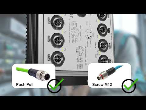 Dual M12 Connector: Push-Pull and Screw-Lock Compatibility