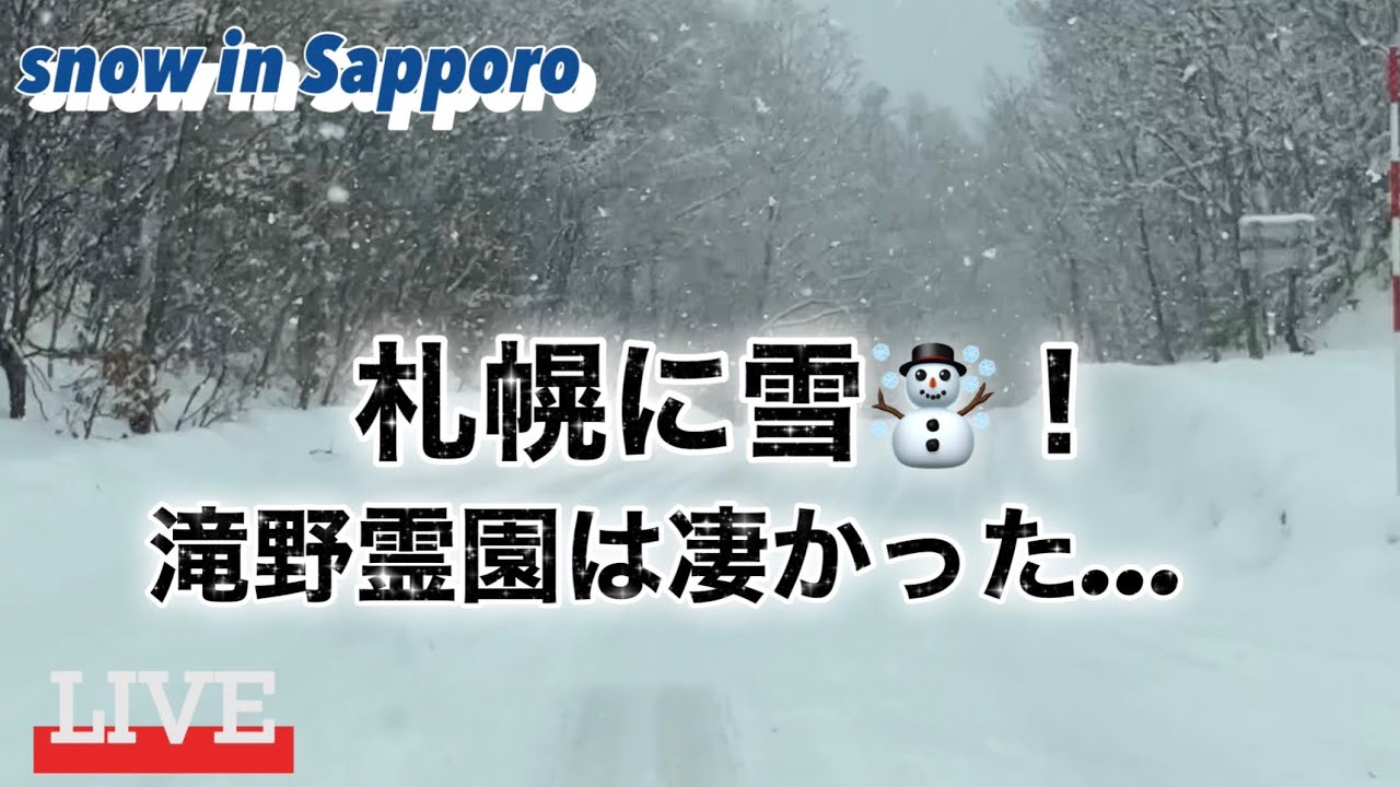【Liveドライブ】札幌に大雪！ヤバい！heavy snow in Sapporo, Hokkaido