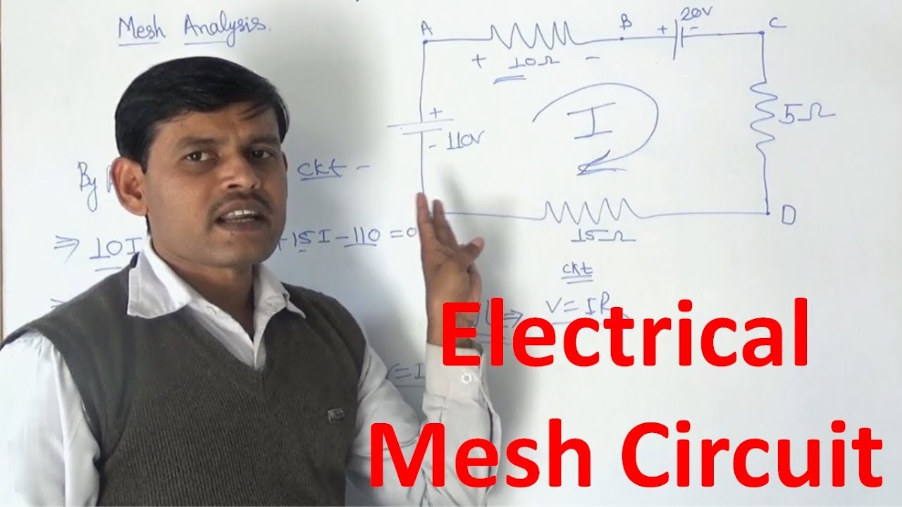 How to Solve Electrical Mesh Circuit in Hindi (Part 1) Electrical