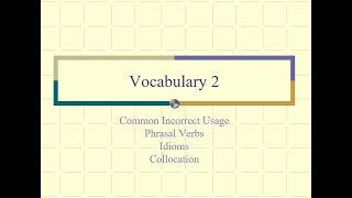 Vocabulary 2