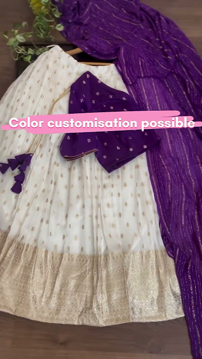 Customised premium banarasi silk dyeable  dhavani set | Femira Designs #bridalwear (Reference video)