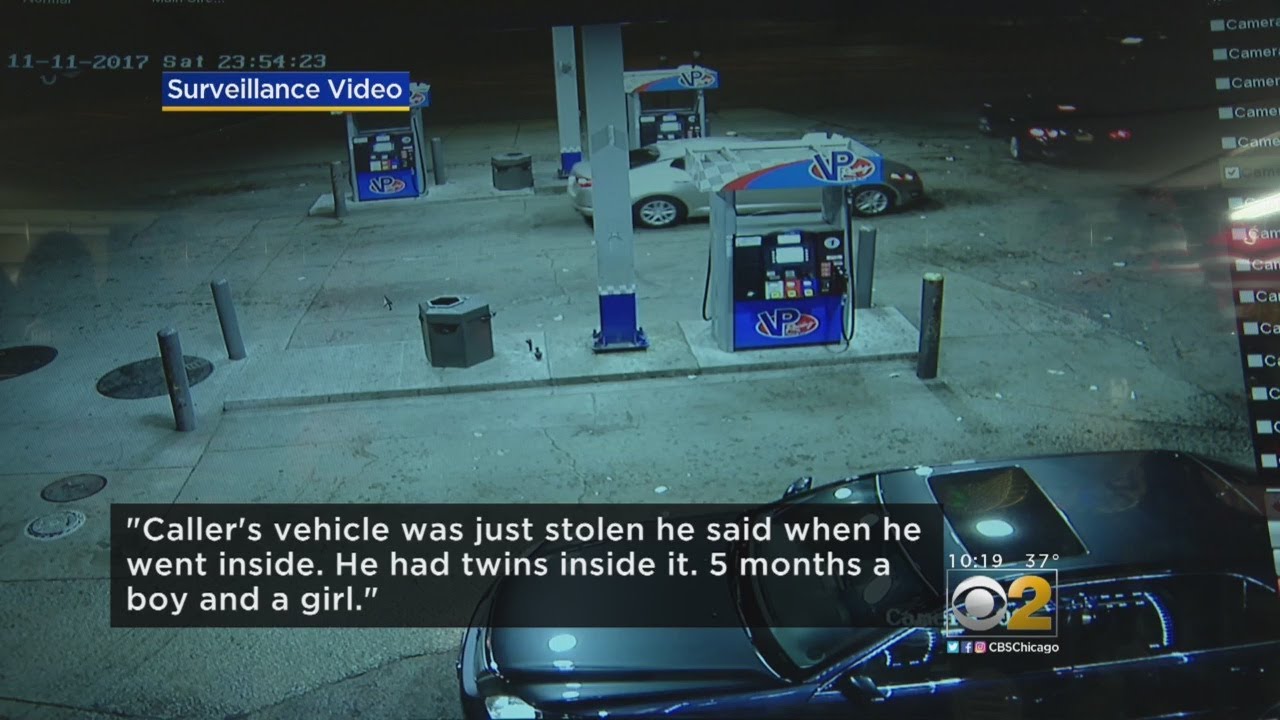 Man Steals Running Car With Twin Babies Inside - YouTube