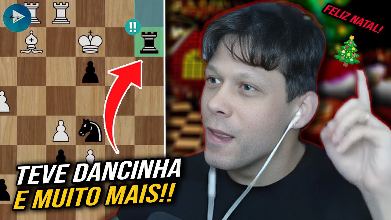 GM Leitão DESTRÓI MESTRES no xadrez e TEVE DANCINHA! 🎄 