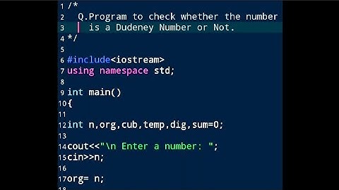 C++ Programming||Program to Check Whether the Number is a Dudeney Number or Not
