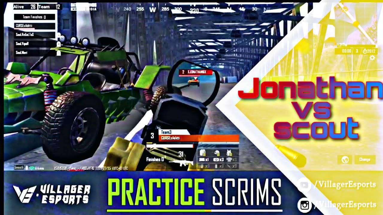 scout vs Jonathan || 1v1bridge fight || villagers eSports || soul vs ...