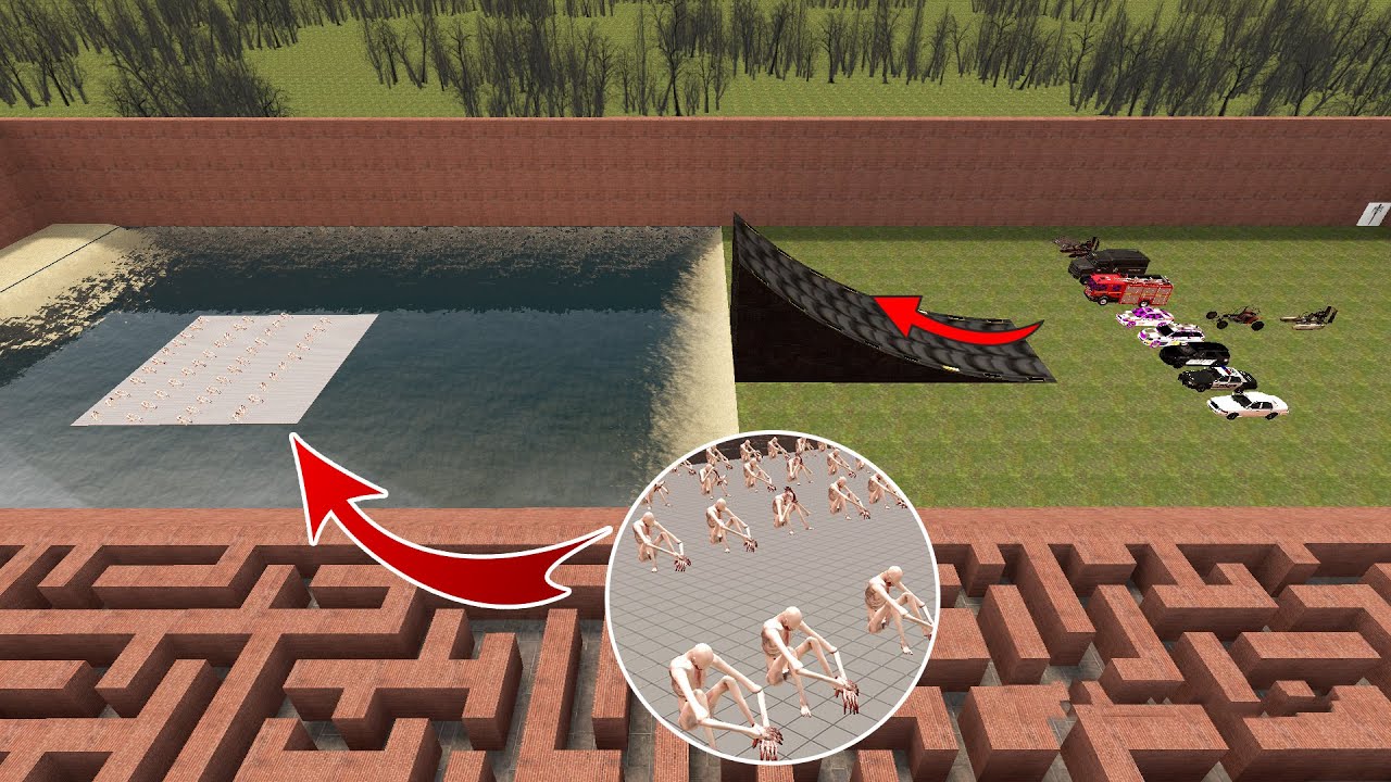 SCP-096 ON THE WATER: WILL I BE ABLE TO REACH THEM? In Garry's Mod In Garry's Mod