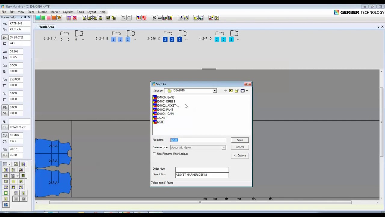 Gerber AccuMark 8.5 Opening markers - YouTube