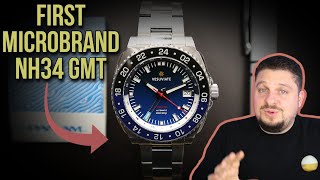 VESUVIATE Volare Seiko NH34 GMT Automatic Movement - Hardened SS 316L - 200m Lumed Bezel GMT Watch