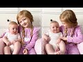 Adorable Baby Brother &amp; Big Sister Moment #shorts