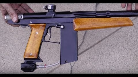 Custom Hyperframe AGD Automag Paintball Gun with Wood Grips and Shroud