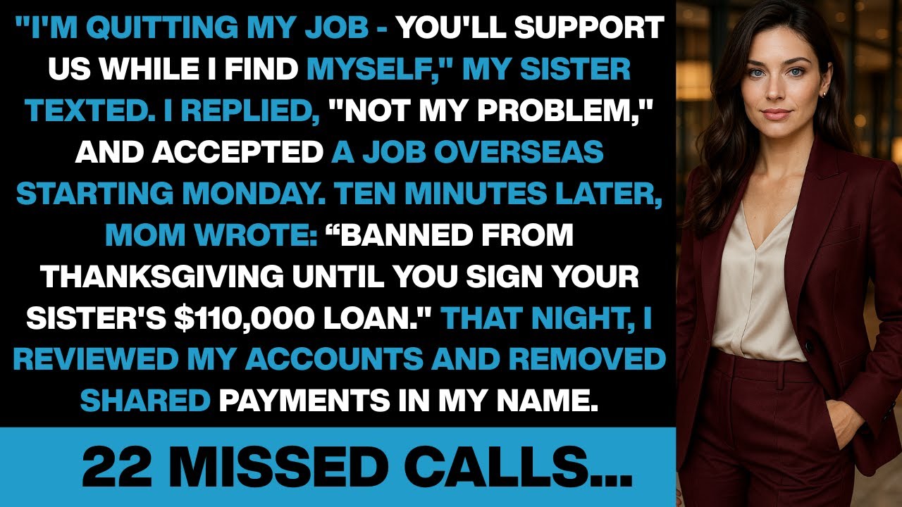 “I’M Quitting My Job—You'll Support Us While I Find Myself,” My Sister Texted. I Replied, “Not My..