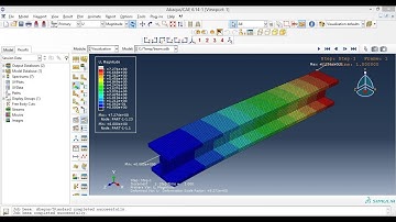 Abaqus Tutorial Videos - Cantilever Beam of I Section subjected to uniform pressure