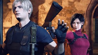 RESIDENT EVIL 4 REMAKE - Leon meets Ada Wong for the First Time (4K)