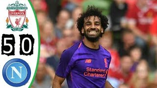 ملخص مباراة ليفربول و نابولي 5-0 | تألق محمد صلاح | HD