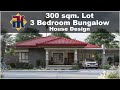 300 sqm 3 bedroom bungalow house design  exterior  interior animation  ofw house