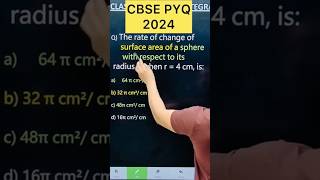 Q) The rate of change of surface area of a sphere with respect to its radius r' when r = 4 cm, is: