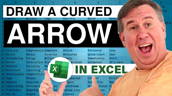 Excel - How to Create a Curved Arrow in Excel | MrExcel Netcast - Episode 1164