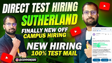 Sutherland Direct Test Hiring Announced | Swiggy Recruitment Drive | Start Test