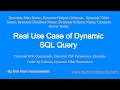 Real use case of dynamic sql query  when and how to use dynamic sql  application of dynamic sql