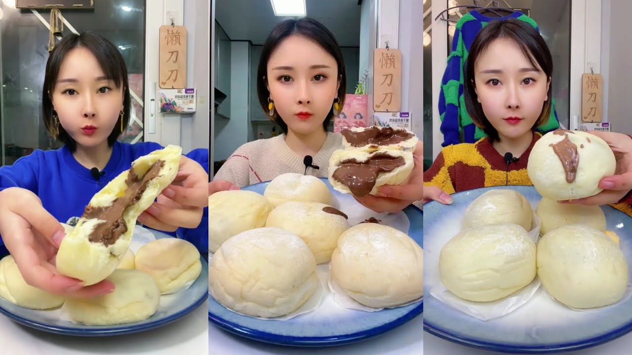 🍞 [MUKBANG] chocolate ice cream bread edition