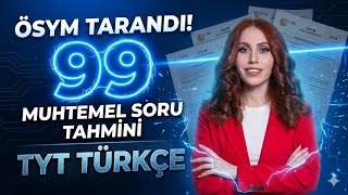 ÇIKMIŞ SORULAR TARANDI | 2026 TYT'DE ÇIKMASI MUHTEMEL 99 TYT TÜRKÇE SORUSU #tyttürkçe #yks2026 #yks