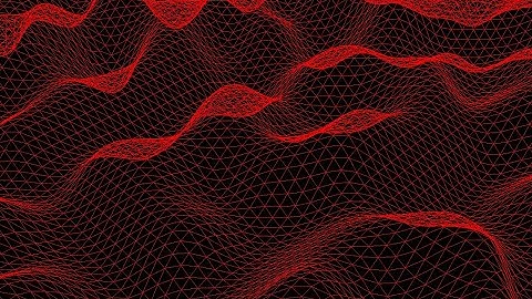 Red Landscape in Three.js