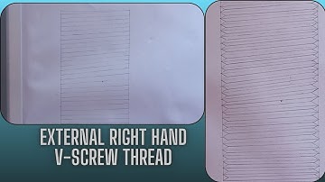 draw an external v-screw thread// engineering drawing