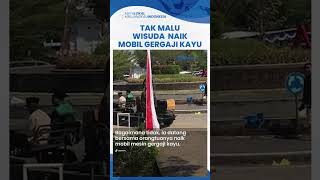 Viral Momen Haru Wisudawan Mahasiswa UIN Salatiga Naik Mesin Gergaji Kayu saat Wisuda