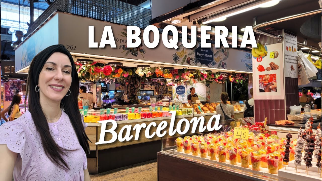Como é o Mercado de LA BOQUERIA, BARCELONA. Incrível! Muita comida, fruta, sucos, bares...