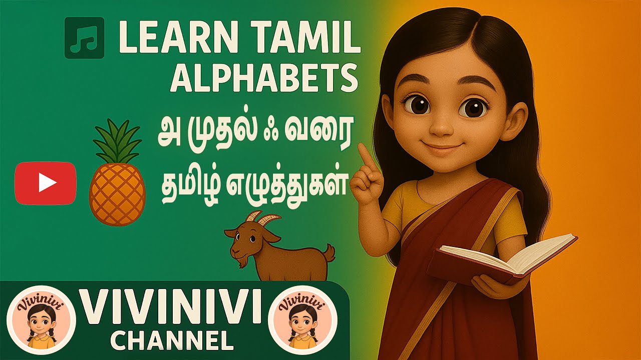 Tamil Alphabets அ to ஃ | அ முதல் ஃ வரை தமிழ் எழுத்துகள் | vivinivi ...