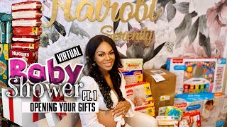 VIRTUAL BABY SHOWER | OPENING YOUR GIFTS! PT. 1
