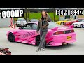 Car girl sophies pink 2jz s14 silvia rips the streets