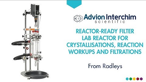Radleys - Reactor-Ready Filter Lab Reactor for crystallisations, reaction workups and filtrations