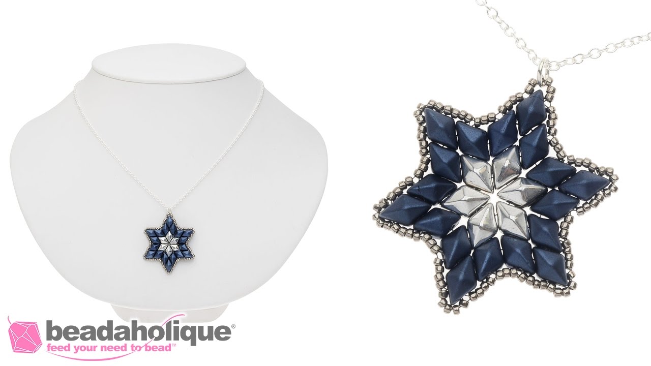 How to Bead Weave a Star Using Czech Glass 2-Hole DiamonDuos and Seed Beads