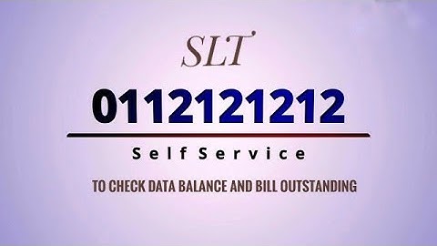 0112121212 Self Service - Check Data Balance and Bill Outstand Easily | Explained in Sinhala