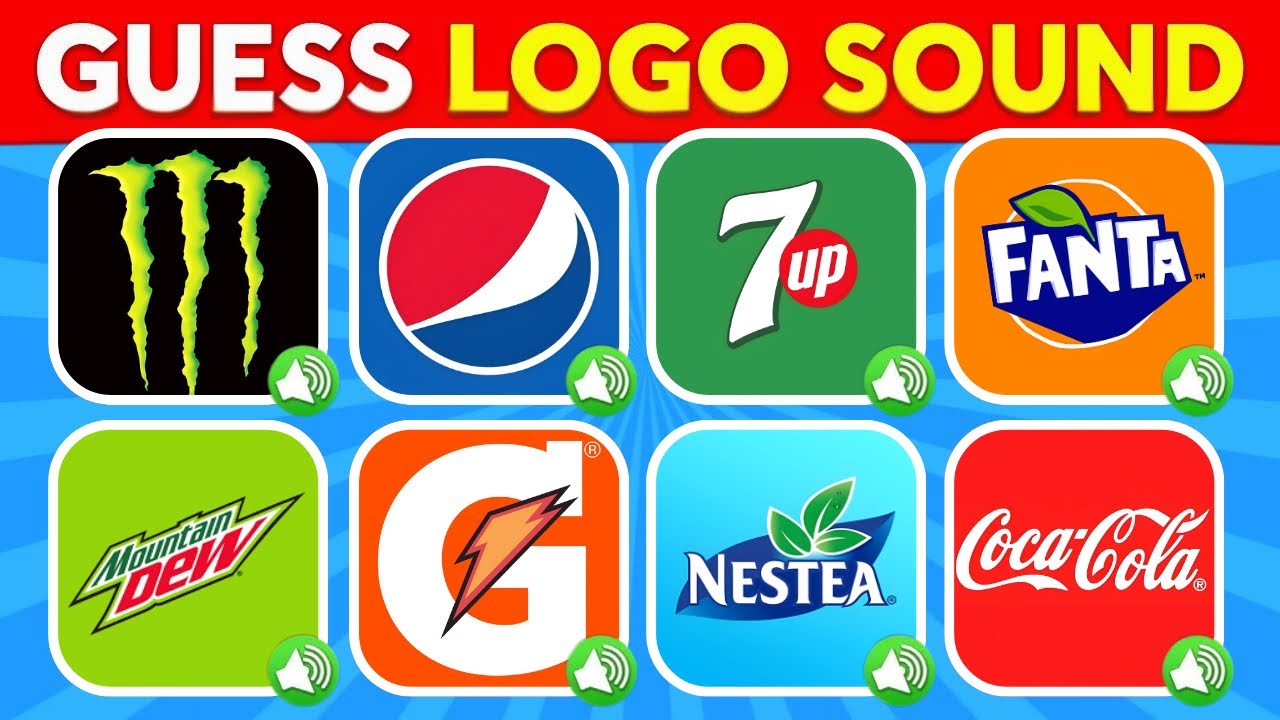 Угадай звук логотипа напитка 🔊🥤 Nescafé, Vimto, Canada Dry, Coca-Cola | Логотип Викторина 2025