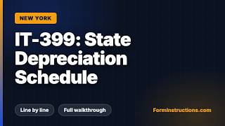 New York IT-399: State Depreciation Schedule