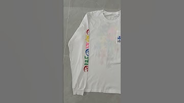 Thumbnail of Chrome Hearts white longsleeve with colorful cross #fyougrails #fashion #chromehearts #streetwear