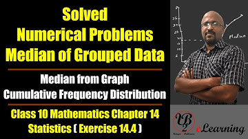 Solved Problems - Cumulative Frequency Distribution Graph - Class 10 Maths Ch 14 Statistics Ex. 14.4