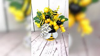 Making a Floral Arrangement in a Bumble Bee Planter