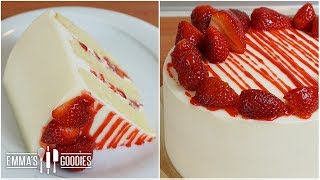 Strawberry Cake Recipe with Fresh Strawberry Filling